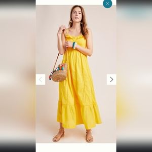Maeve Arcadia Maxi dress by Anthropologie. Size 4 in yellow